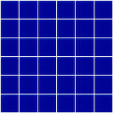 Premium Quality Blue 2x2 Square Mosaic Glass Wall Tile on Mesh 12x12 inch for Kitchen Backsplash, Bathroom Walls, Pool Tiles